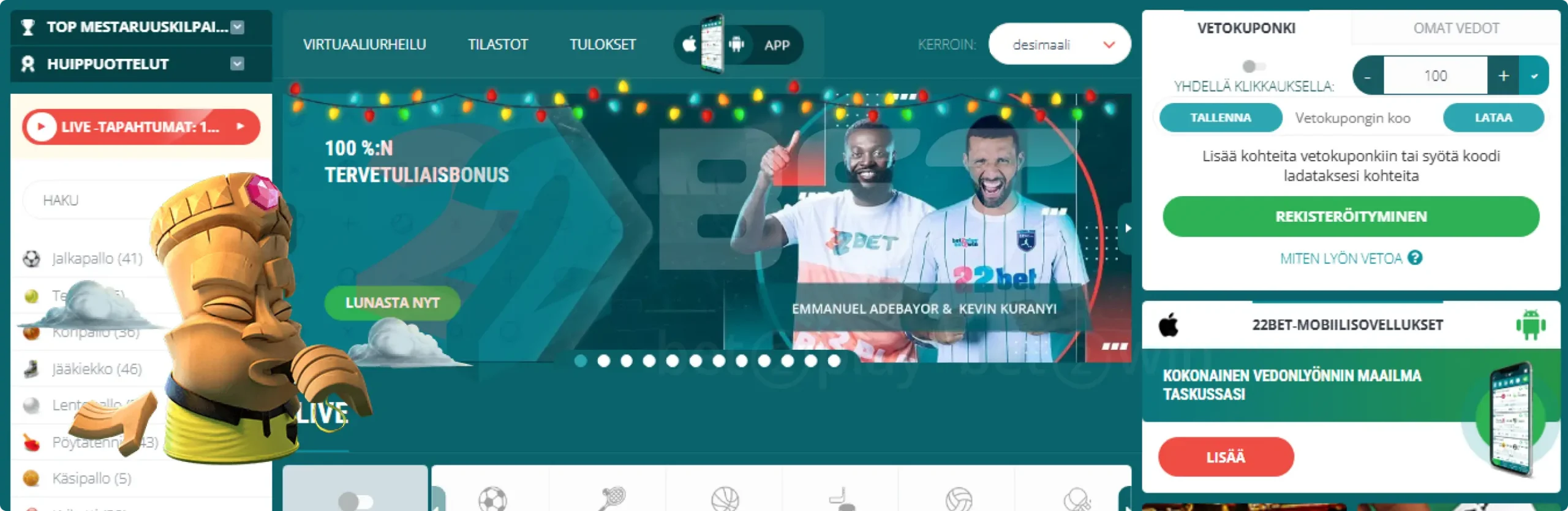 22Bet vedonvälittäjä 22Bet vedonvälittäjä